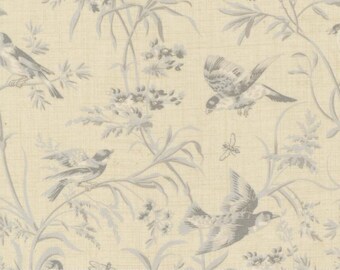 One Holiday Tree Skirt "Aviary De Trianon Florals Birds Butterflies Pearl Roche" fabric Antoinette French General