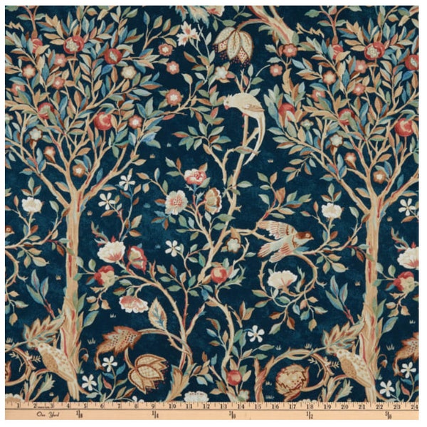Table Linens "Morris & Co. Orkney Melsetter Indigo" Tablecloth, Runner, Place mat, napkin. Handmade Home Decor. William Morris fabric.