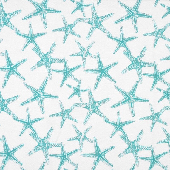 Blackout Lined Starfish Premier Prints Outdoor Sea Friends Ocean Fabric Dry One Curtain Panel Blackout Lined Starfish Premier Prints, Beach Themed Outdoor Fabric