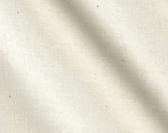One (1) Curtain Panel - 34&quot; Wide - Natural or White Muslin - Custom Made To Order - Light Filtering Semi-Sheer Cotton Drapery, Home Decor