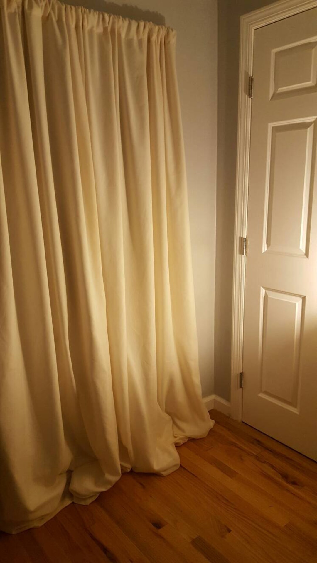 One Chiffon Curtain Panel With Cotton Lining. Lined Chiffon Curtains ...