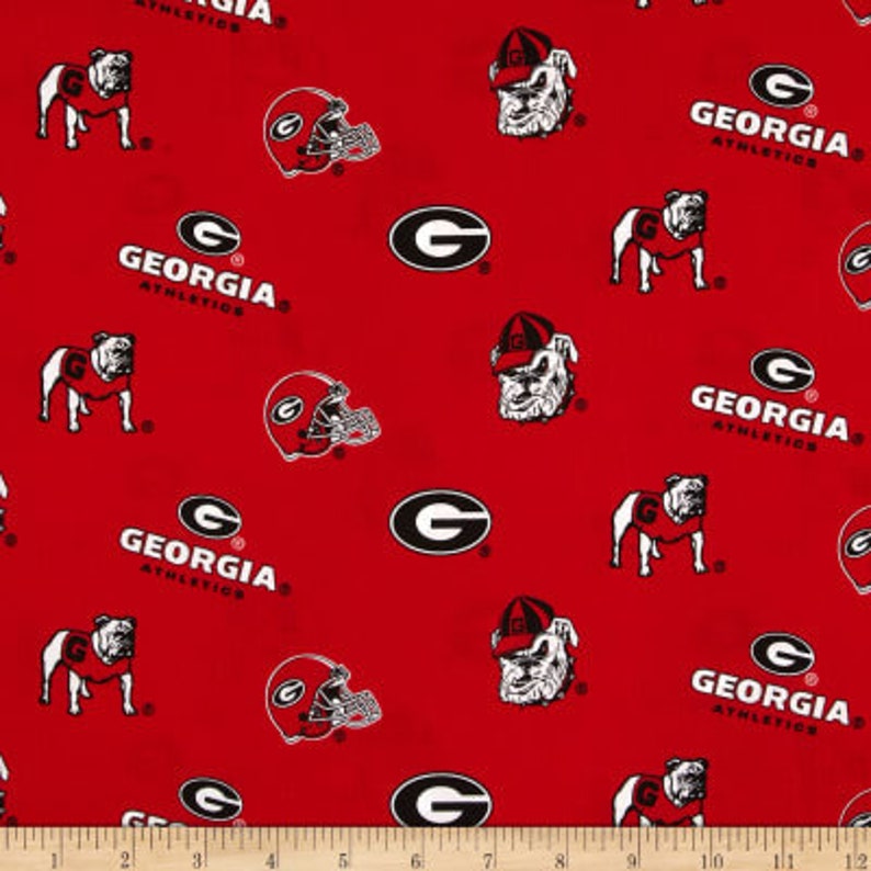 Shower Curtain Georgia Bulldogs Decorative Button Hole Top Or Etsy