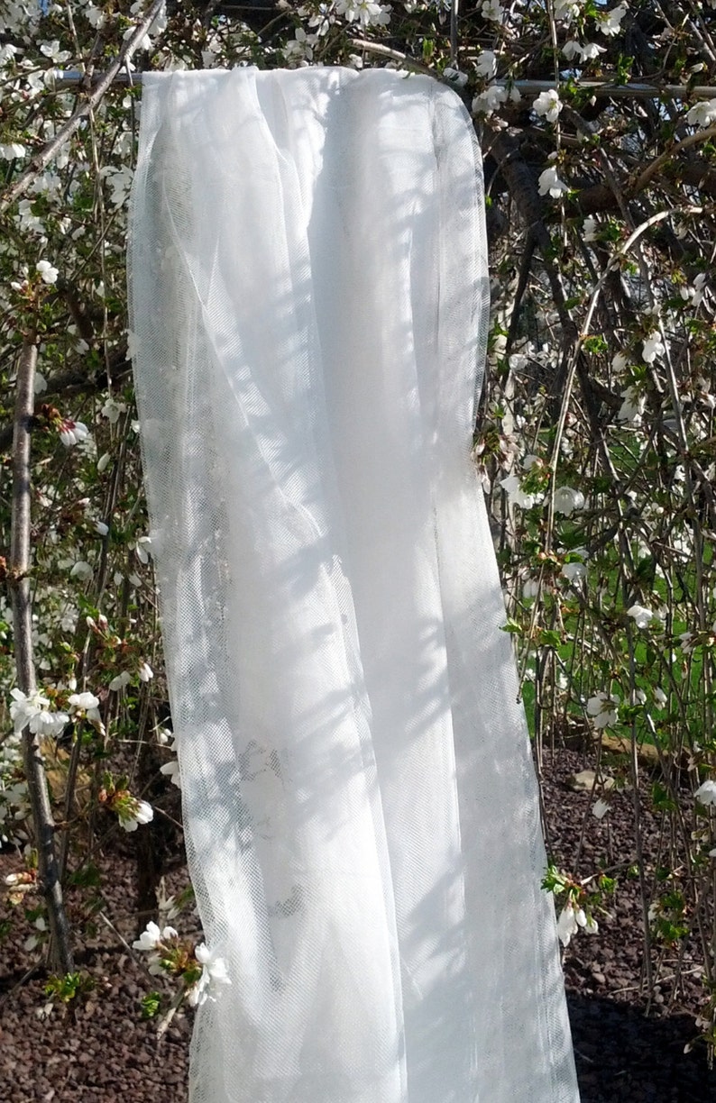One White Mosquito Netting Curtain Panel for Patio or Bedroom Etsy