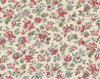 One Holiday Tree Skirt "Picardie Small Floral Pearl" fabric Antoinette French General
