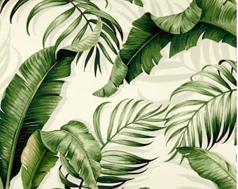 One (1) Curtain Panel or Valance "Tommy Bahama Indoor/Outdoor Palmiers Verde" fabric. - Custom handmade to order quality drapes