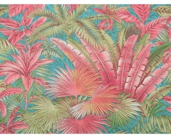 One Shower Curtain "Tommy Bahama Bahamian Breeze Capri" fabric. Handmade to order bathroom decor. Printed Polyester fabric