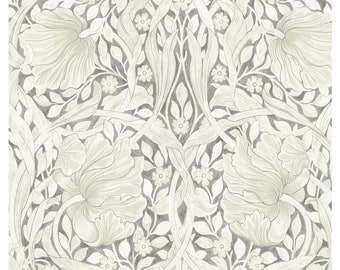 One Curtain Panel " Pimpernel - Charcoal- The Original Morris & Co"  104" wide.  FreeSpirit Fabrics, Elegant Home Decor