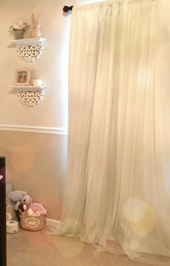 Custom Blackout One Curtain Sheer Bedroom Overlay White Panel Etsy