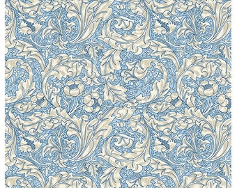 Throw Pillow Cover "Bachelors Button- Blue - Wandle" Fabric, FreeSpirit Fabrics, Morris & Co. Custom Pillow Covers
