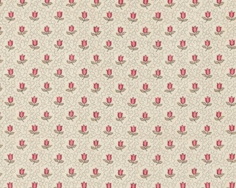 One Holiday Tree Skirt "Champagne Small Floral Pearl" fabric Antoinette French General. Home Decor, handmade in Ohio
