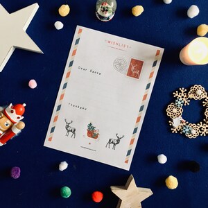 Carta de Papá Noel / Lista de deseos / Carta al Polo Norte / Carta de lista de Navidad