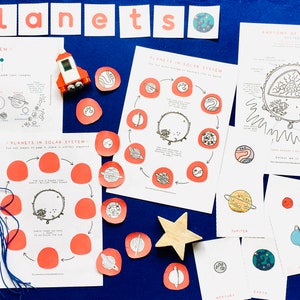 Solar System | Planets and Sun | Space printable | Planets homeschool study| Montessori learning