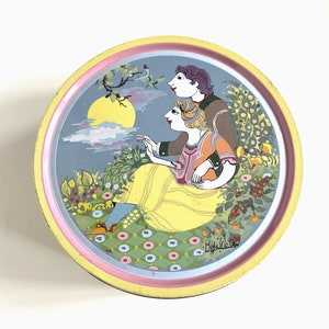 Bjørn Wiinblad Vintage Cake Tin with &quot;Spring&quot; motif