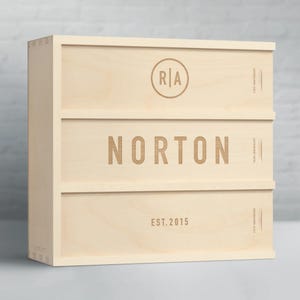 Anniversary Wine Box - Simple Vintage // Personalized Wedding Gift // Wedding Wine Box // Wedding Gift for the Couple