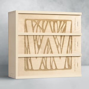 Monogram Deco Anniversary Wine Box - Wedding Anniversary Gift