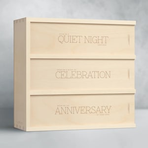 Wine Box Wedding Gift - Three Nights Chic // For the Couple // Engagement Gift // Anniversary Gift // Engraved Wine Box