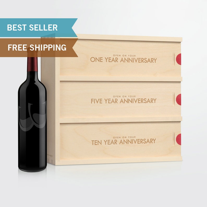 Classic Trio Anniversary Wine Box image 1