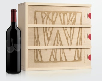 Monogram Anniversary Wine Box - Monogram Deco // Personalized Wedding Gift // Wedding Wine Box // Gift for the Couple
