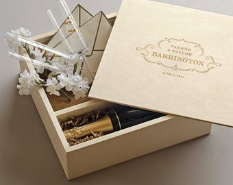 Keepsake Ceremony Wine Box - The Decorator // Wedding Wine Box Ceremony // Personalized Wedding Gift // For the Couple