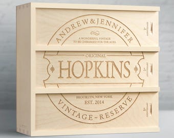 Family Vintage Anniversary Wine Box