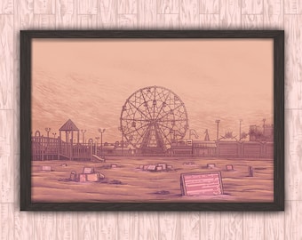 Don’t Delete Me - Mr. Robot Quote New York City Coney Island Inspired Decor Hacker Nostalgic Art Print Poster Christmas Gift by Eyes On Fire