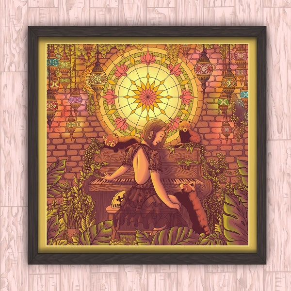 Stained Glass Red Panda - Etsy