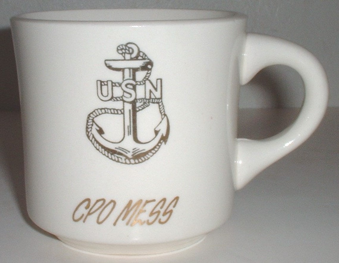USN US Navy Chief Petty Officer CPO Mess Ceramic Coffee Mug Etsy