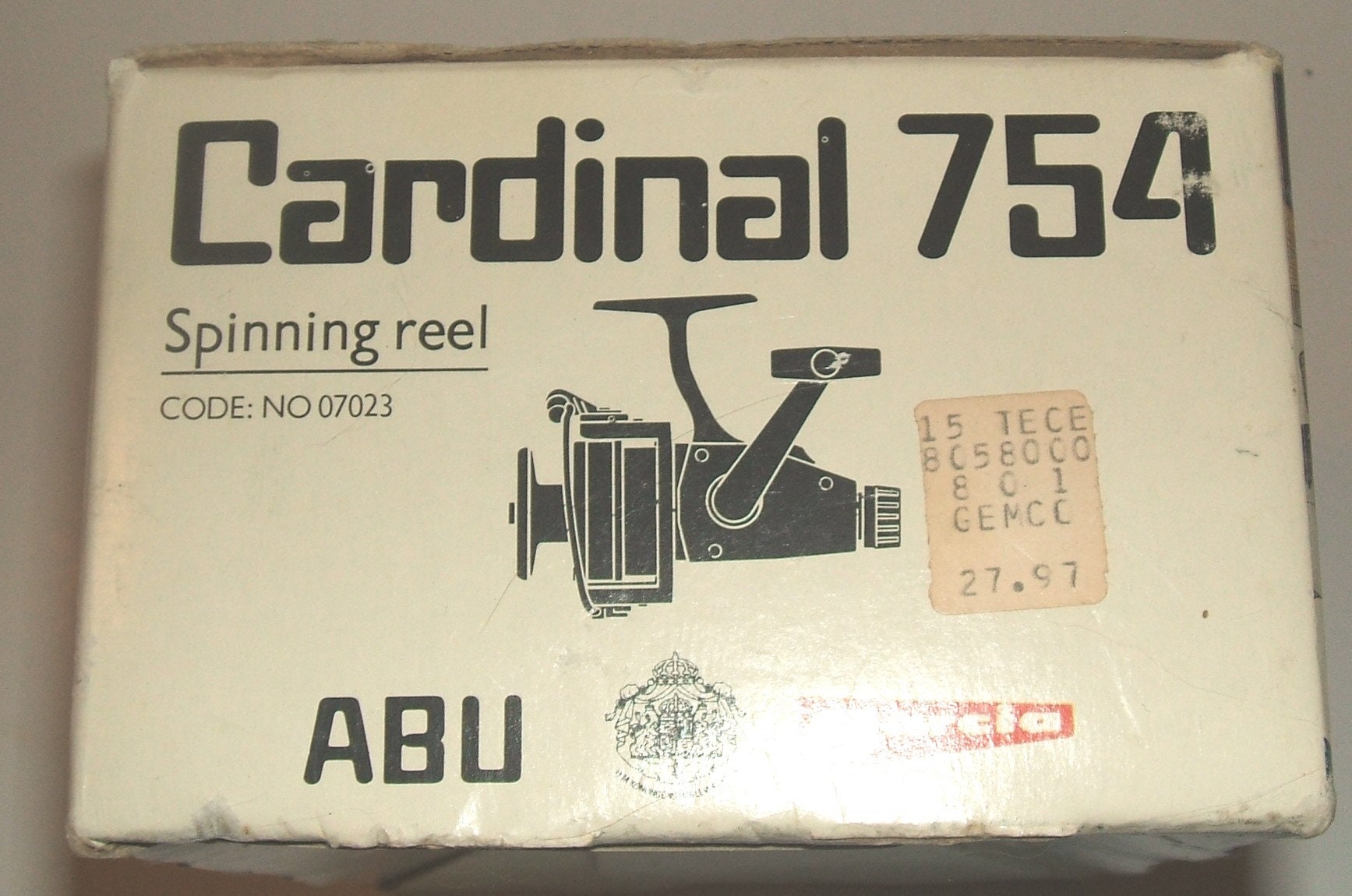Abu Garcia Reels Spinning Reel Cardinal 754 Empty Box Only Circa  1970s-1980s 