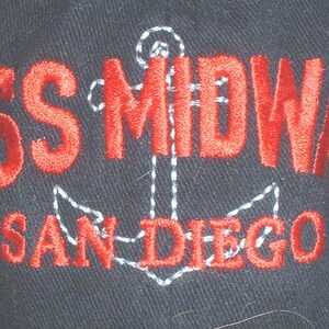 US Navy USS Midway CV-41 museum San Diego, California ballcap new with tag