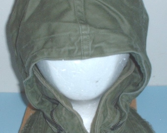 USAF US Air Force Olive Drab field jacket hood circa 1960s-1970s (NOT M-65)