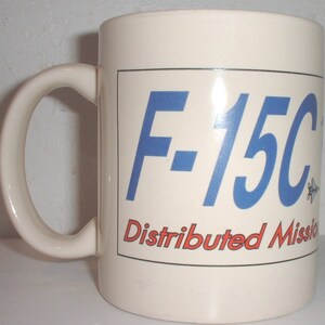 USAF US Air Force F-15C Distributed Mission Training ceramic coffee mug