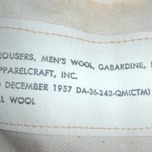 US Army mess dress blue wool trousers 28X33 dated 1957