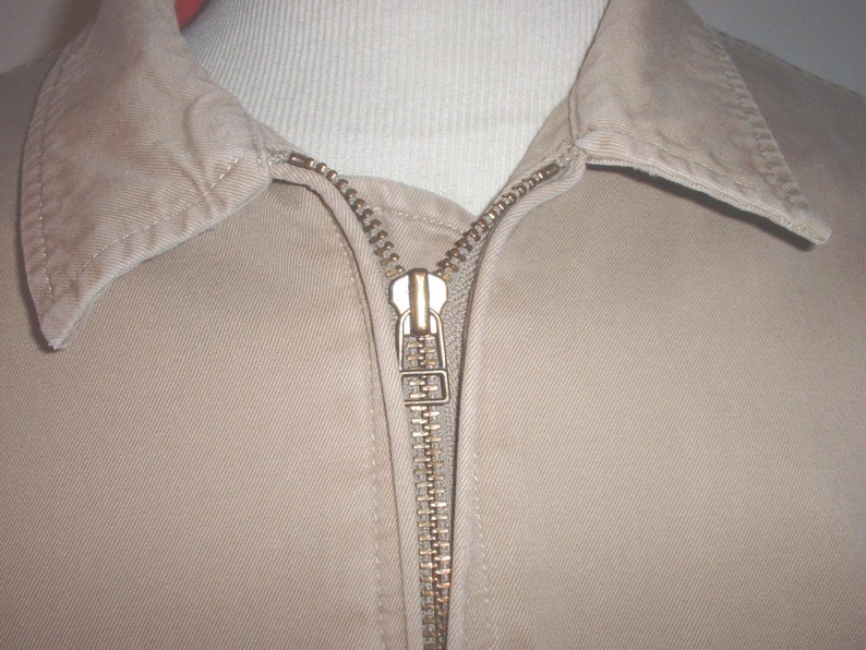 Banana Republic brand circa 1980s cotton khaki flannel-lined jacket Medium Hong Kong