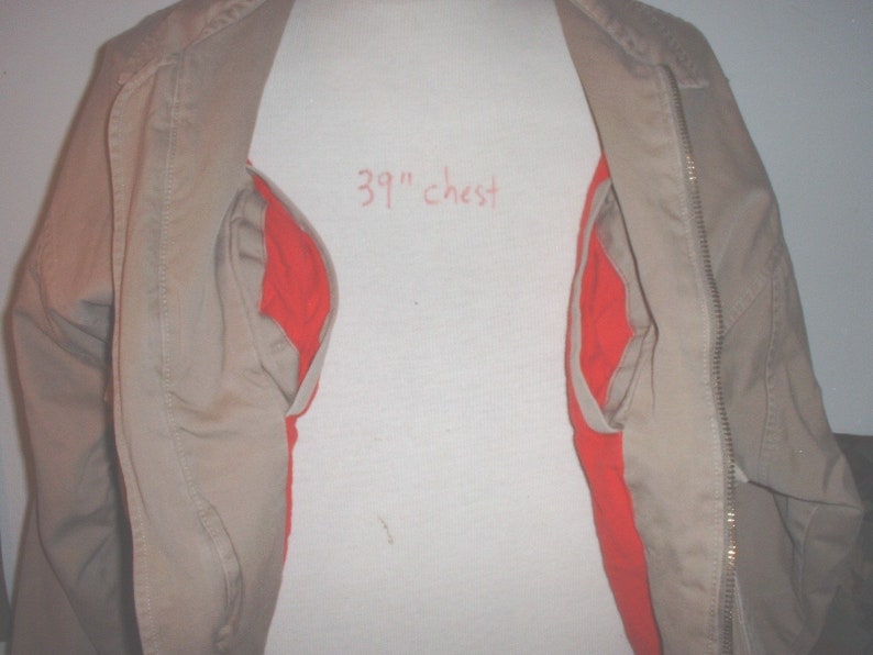 Banana Republic brand circa 1980s cotton khaki flannel-lined jacket Medium Hong Kong