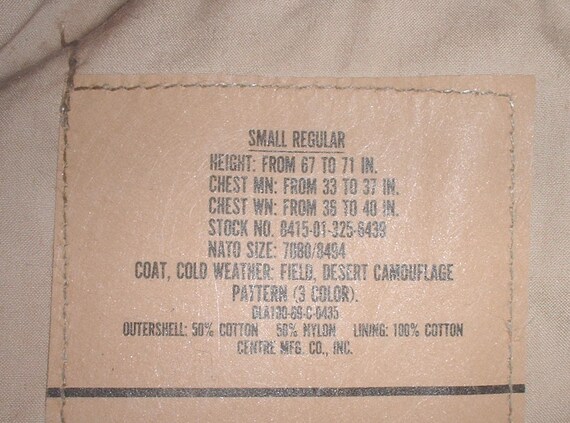Field Jacket DCU Desert Camouflage 