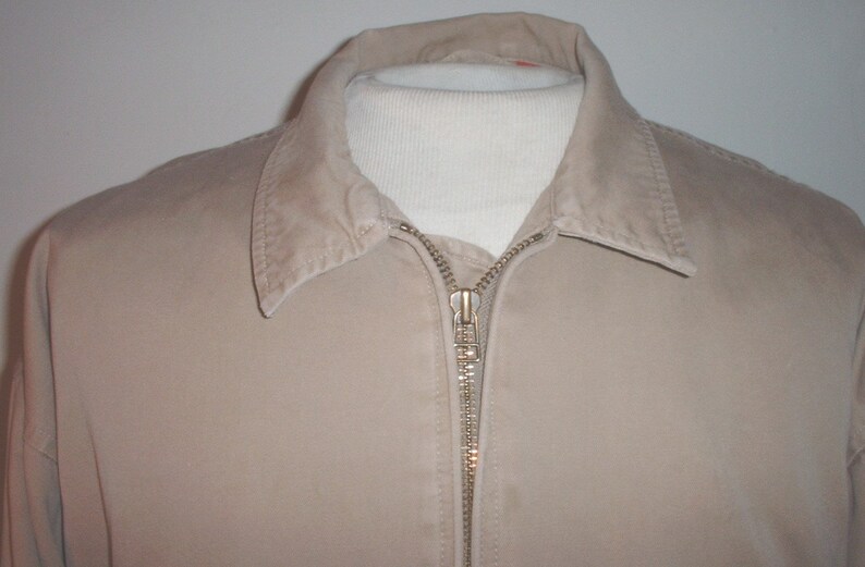 Banana Republic brand circa 1980s cotton khaki flannel-lined jacket Medium Hong Kong
