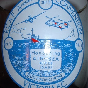 RCAF Royal Canadian Air Force Air-Sea Rescue reunion 1978 glass drinking glass cup