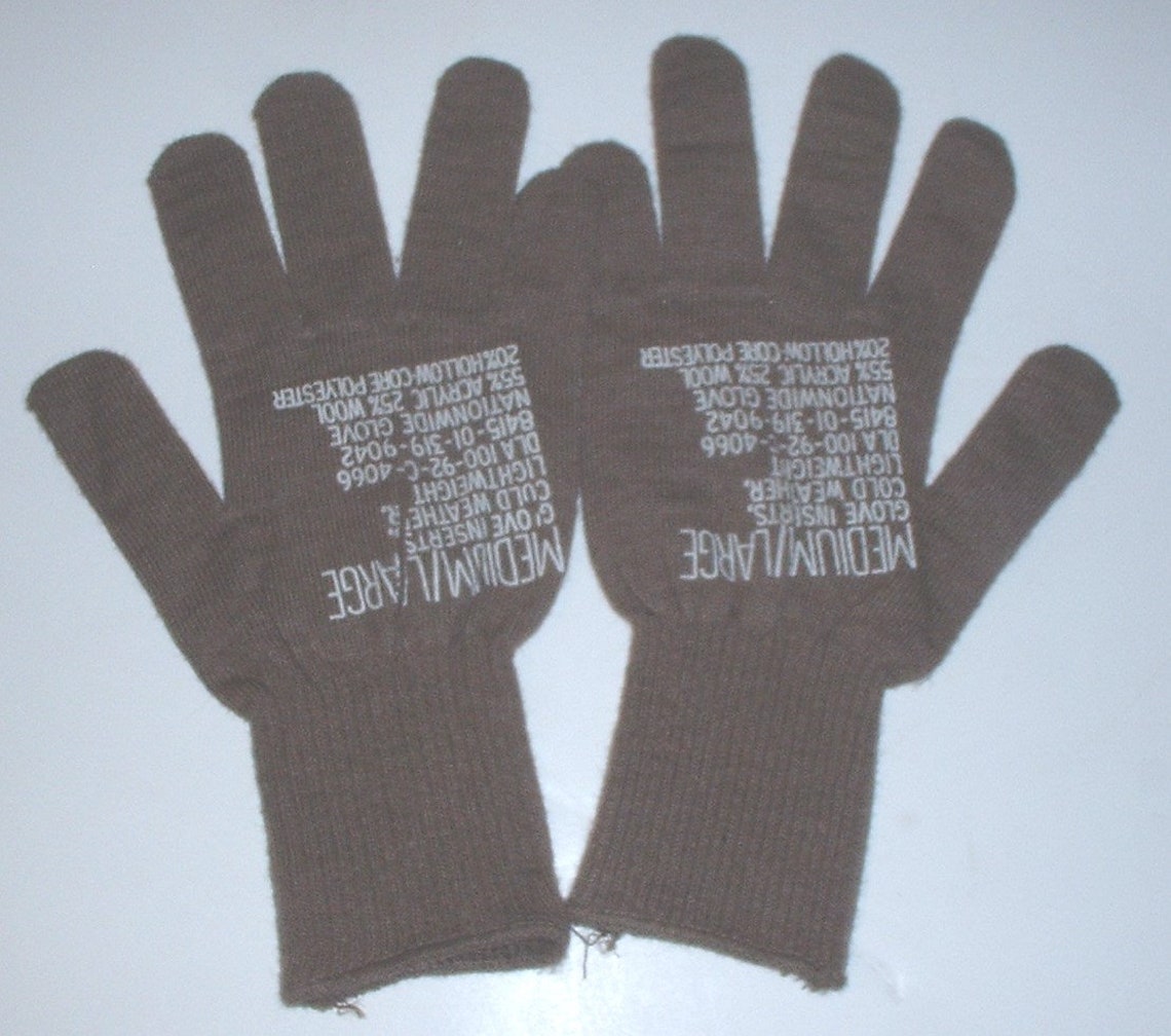 US Army Glove Inserts Cold Weather Lightweight Nationwide Etsy