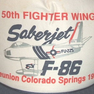 USAF US Air Force North American F-86 Sabre 50th FW Fighter Wing reunion Colorado 1992