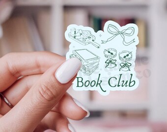 Book Club Coquette Vintage Kindle Sticker book lover Sticker trendy kindle sticker Reader Stickers girl Coquette stickers for ipad