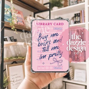 Tarjeta de biblioteca Coquette para Kindle. Inserción de Kindle con pegatinas de moda inspiradas en libros. Cómprame libros Paperwhite, Colorsoft, DESCARGA DIGITAL.