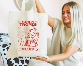 Torba typu tote Spicy Romance Reader Book Club Torba typu tote Bookish Torba typu tote Dark Romance Book Merch Torba typu tote Booktok Merch Book Literary