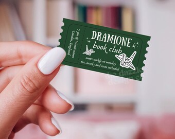 Dramione Book Club Ticket Oragami Sticker Manacled Sticker Paper Crane Sticker Manacled Fanfiction Bookish Stickers Kindle Stickers