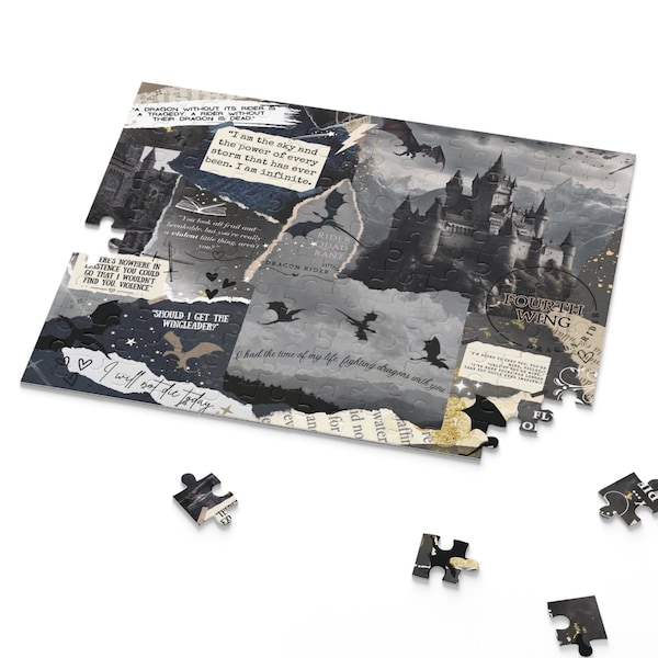 Fantasy Reader Puzzle Bookish Gift Dragon Rider Romantasy Reader Puzzle