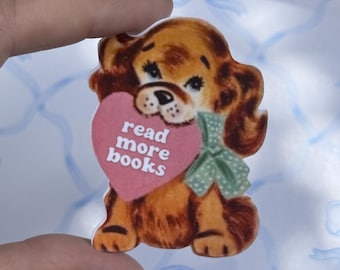 Bookish Coquette Puppy Vintage Kindle Sticker book lover Sticker trendy kindle sticker Reader Stickers girl Coquette stickers for ipad