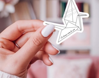 Dramione Oragami Sticker Manacled Sticker Paper Crane Sticker Manacled Fanfiction Bookish Stickers Kindle Stickers