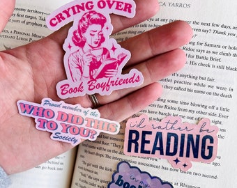 Romance Reader Sticker Pack Kindle Stickers Bookish Stickers Booktok Stickers Kindle Stickers for Case Crying book boyfriend reading era