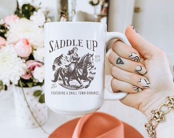 Bookish Cowgirl Mug Small Town Romance Cowboy Romance Reader Club Mug Country Bookish Tee Bookish Gift For Her Country Girl Reader