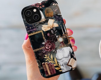 Fall Dark Academia Romance Bookish Phone Case IPhone 15 14 13 Pro Gift for Acotar Lover Dark Romance Gift for Her Halloween Bookish Case