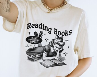Funny Bookish Shirt Retro Style Reading Books Shirt Gift for Readers